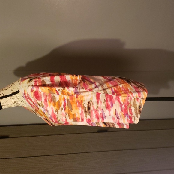 JM Collection Lady's Crewneck Short Sleeved Silky Shirt - Picture 3 of 7